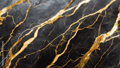 texture of polished black marble with gold streaks © Kendrick