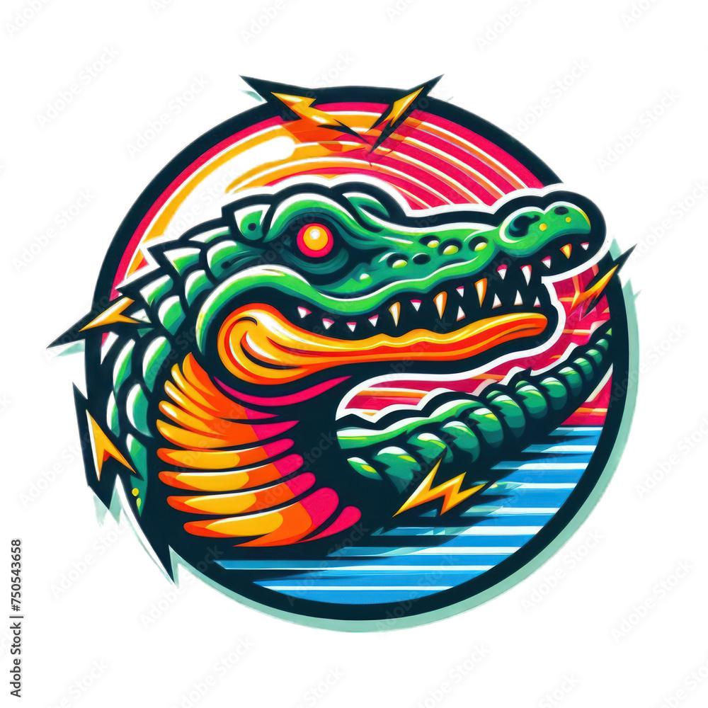 Fototapeta premium crocodile art funny animal illustration