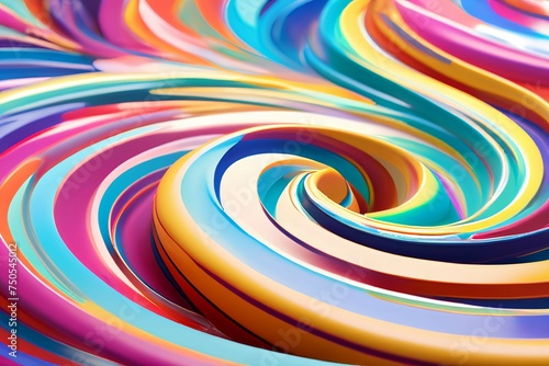 A background wallpaper of abstract art patterns image of a colorful swirl of paint   a 3d image.