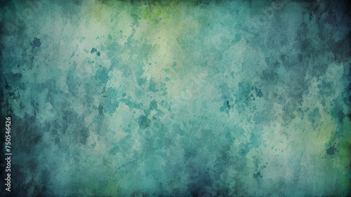 Abstract blue background pattern in grunge texture design blue green and turquoise colors in mottled grungy painted illustration