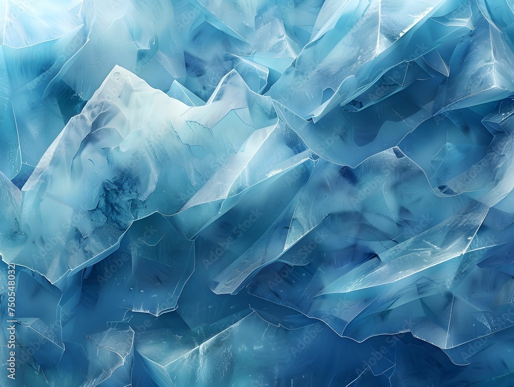 Abstract Blue Ice Crystal Background Abstract Blue Ice Crystal Background