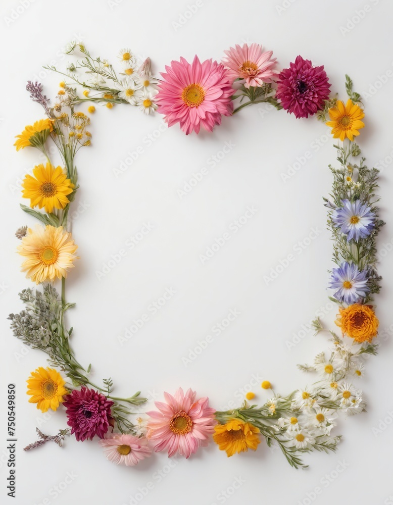 frame made of flowers frame made of flowers