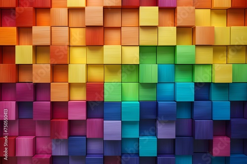 A colorful wallpaper with a rainbow colored background. 