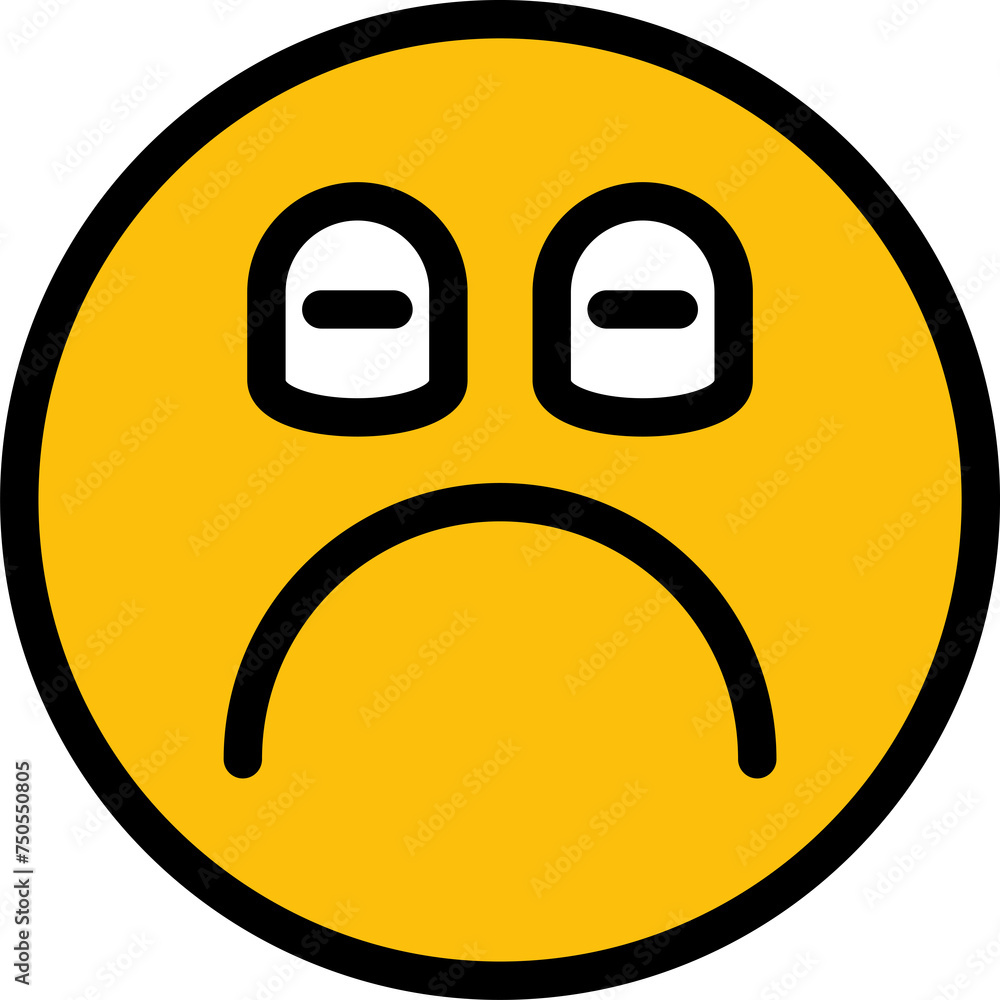 Obraz premium Bored Face Emoji