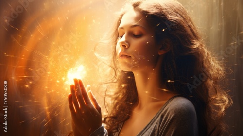 Empowering Energy: Illustration of Women Embracing Healing and Wellness