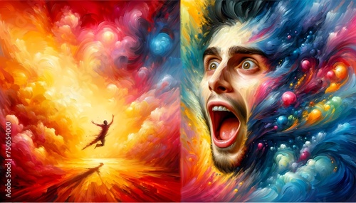 Surprise and Awe - Vibrant Emotional Expression with Copyspace