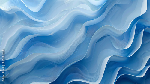 Blue minimal tech wavy lines abstract futuristic background © Cybonad