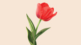 Geometric tulip in a modern style. Icon for the proje