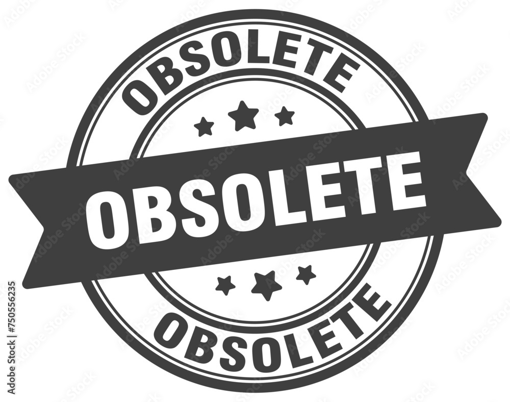 Fototapeta premium obsolete stamp. obsolete label on transparent background. round sign