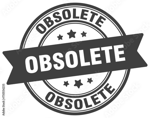 obsolete stamp. obsolete label on transparent background. round sign