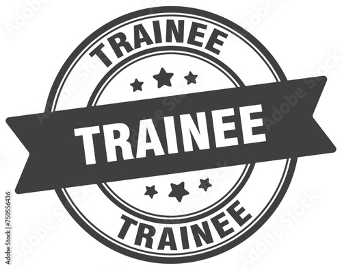 trainee stamp. trainee label on transparent background. round sign