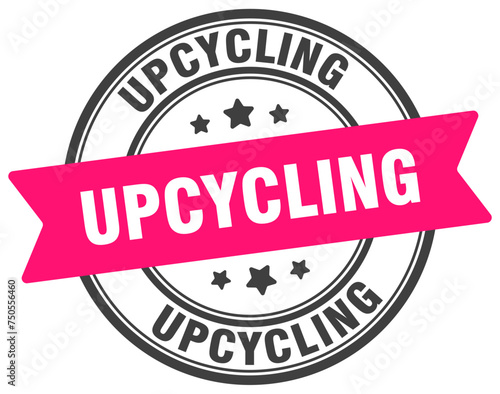 upcycling stamp. upcycling label on transparent background. round sign