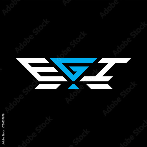 EGI letter logo vector design, EGI simple and modern logo. EGI luxurious alphabet design  