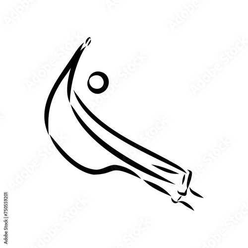basque pelota vector line icon. playing basque pelota. sport pictogram illustration.