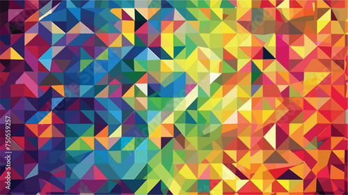 Horizontal Multicolor triangle background Vector Ep