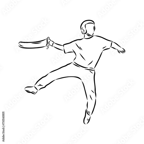 basque pelota vector line icon. playing basque pelota. sport pictogram illustration.