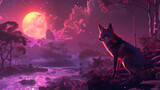 Dhole Synthwave Serenity Down Under by Alex Petruk
