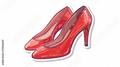 Female shoes on high heels isolated woman clothes and
