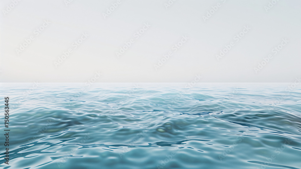 Empty floor with water surface background 3d rendering