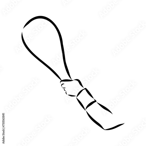 basque pelota vector line icon. playing basque pelota. sport pictogram illustration.