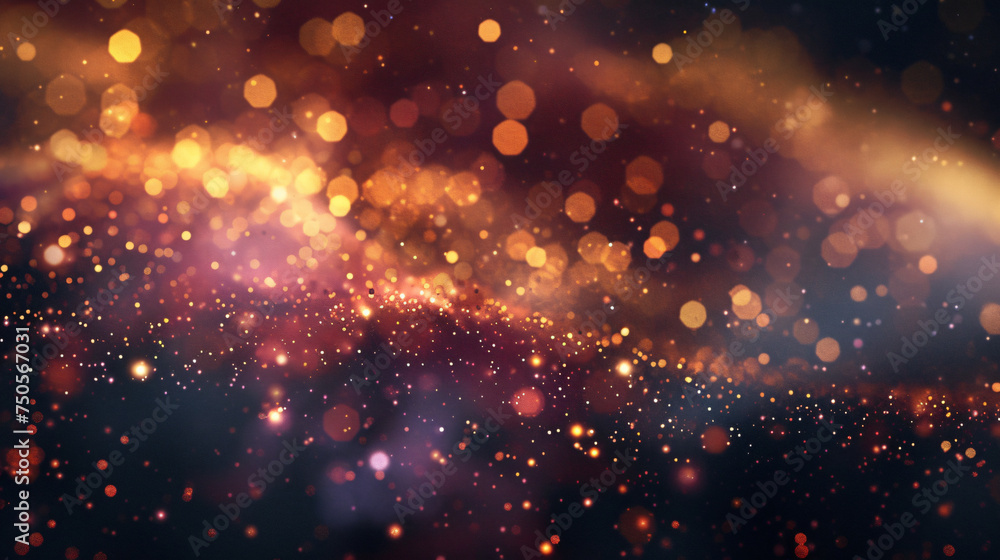 Glowing particles abstract stardust background 3d r