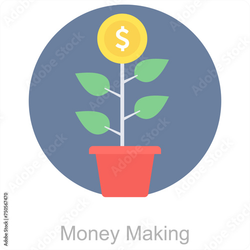 Money Making and business icon concept