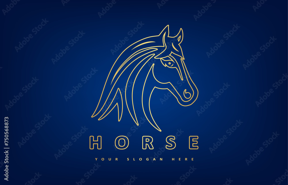 Fototapeta premium Horse logo vector. Animal vector design.