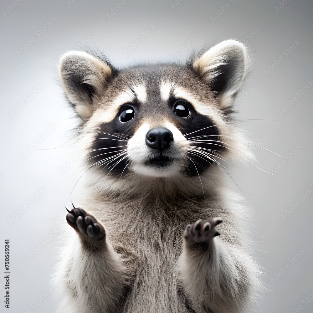 A Cute Raccoon Emotively Telling Something