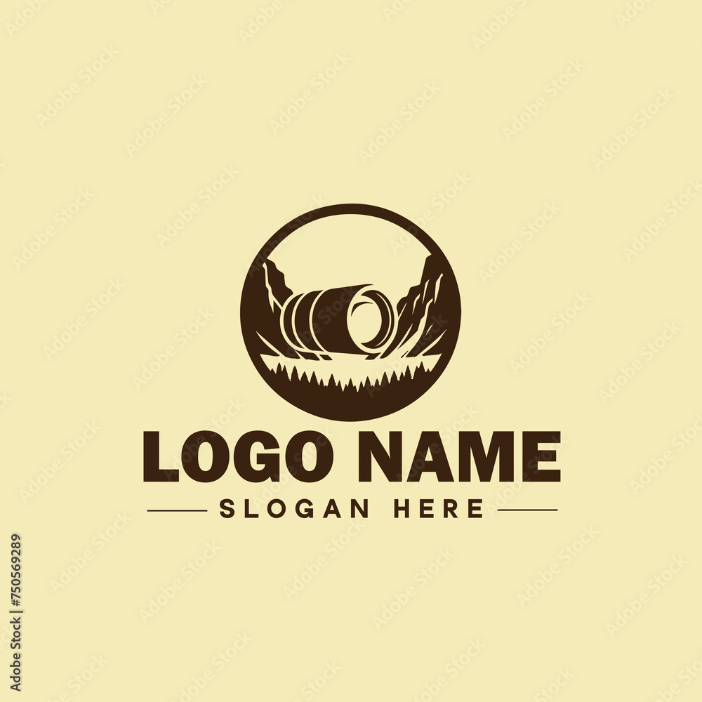 Fototapeta premium photography logo icon studio photographer photo Company brand logotype modern logo template editable vector