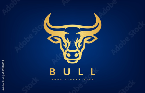 Bull head logo vector. Animal design.	
 photo