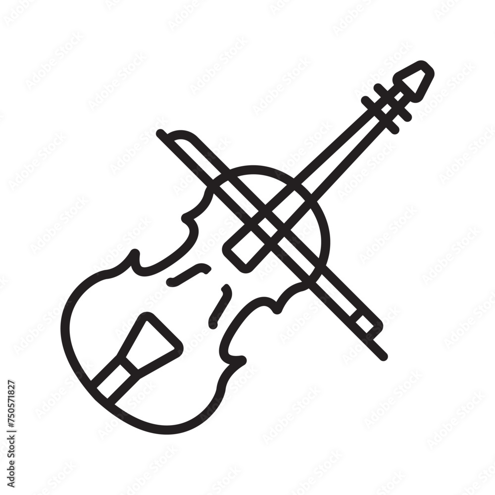 violin icon vector violin icon vector