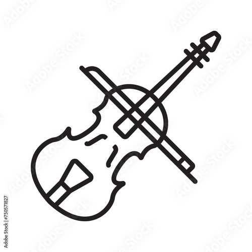 violin icon vector