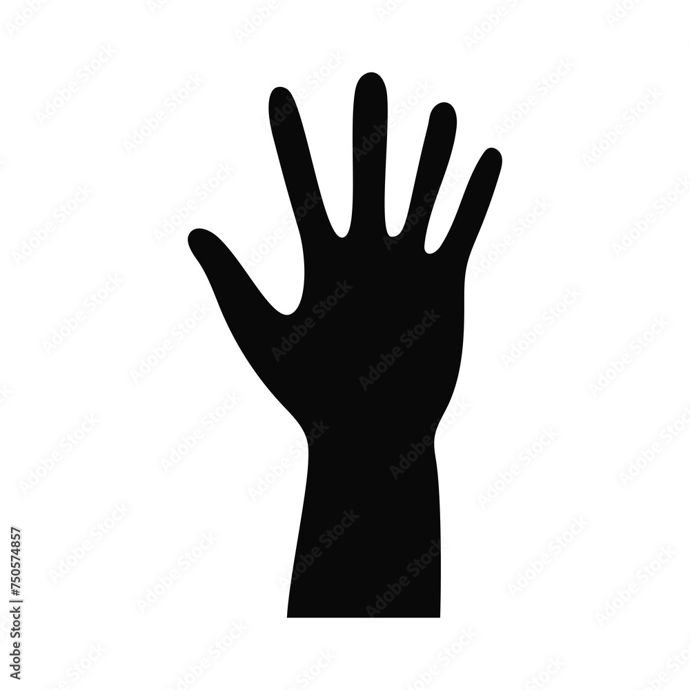 Palm, Hand icon vector, filled flat sign, solid pictogram isolated on white. Palm, Hand icon vector, filled flat sign, solid pictogram isolated on white.