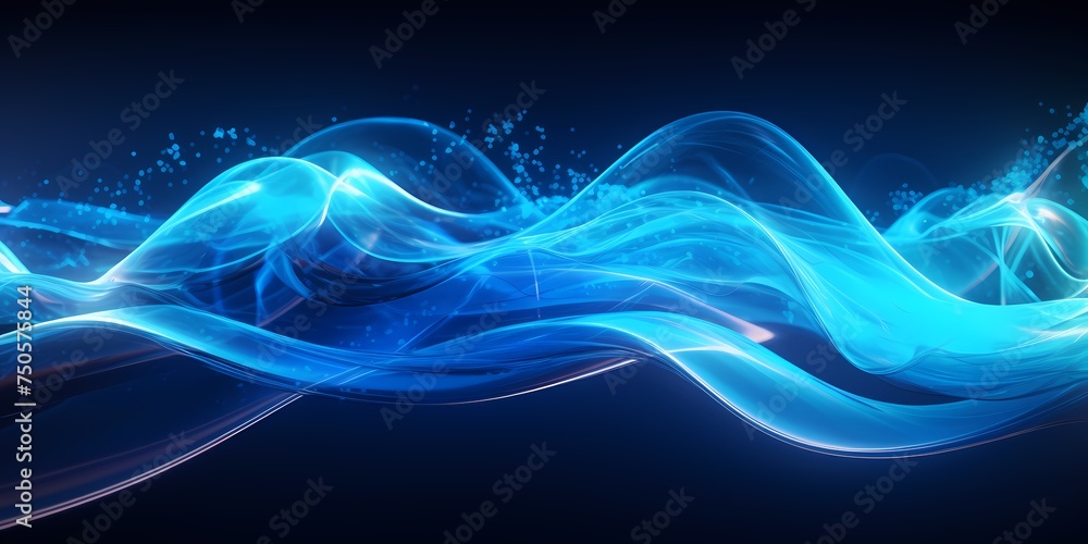 Electric blue and cyan 3D waves pulsing with energy and vitality. Electric blue and cyan 3D waves pulsing with energy and vitality.