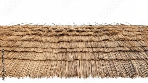 Thatching straw roof isolated on white background.with clipping path.


