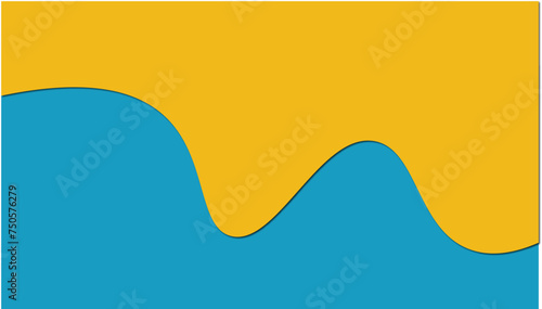 Yellow background with copy space. Abstract yellow and sky blue background	