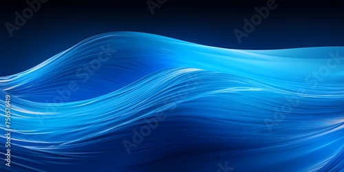 Electric blue and cyan 3D waves pulsing with vitality and movement.