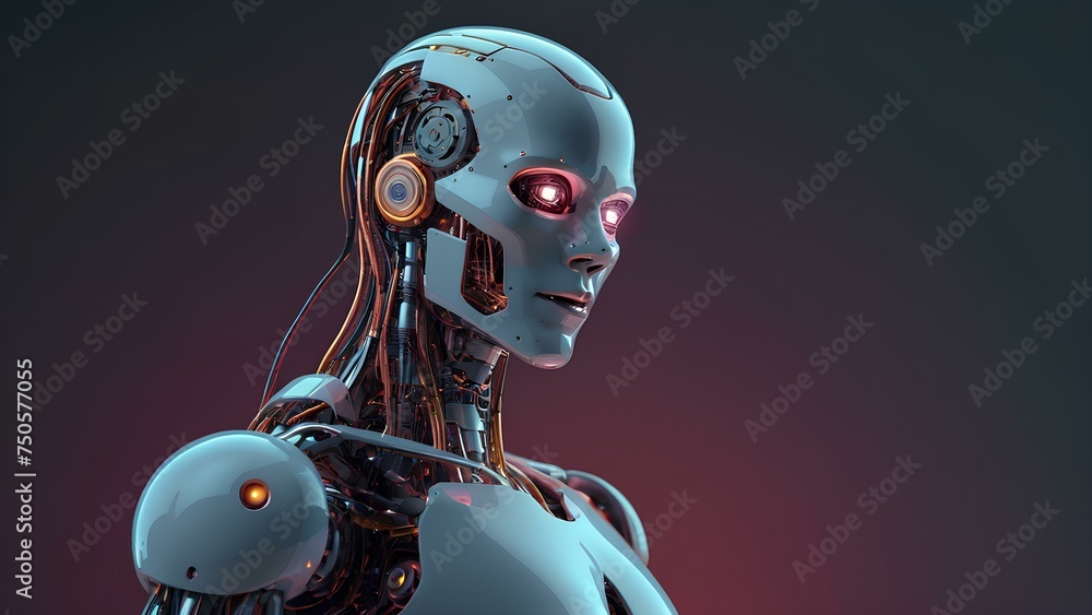 3d illustration AI robot using cyber security 3d illustration AI robot using cyber security