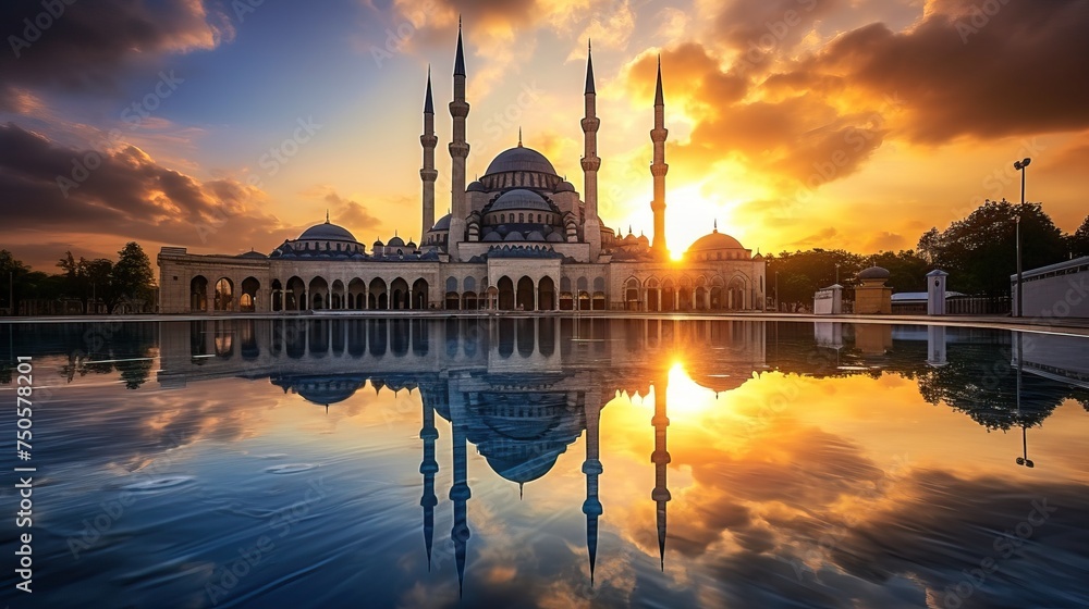 A sunrise at Blue Mosque, Shah Alam, Malaysia. Blue Mosque or Sultan Salahudin Abdul Aziz Shah Mosque is the state of mosque of Selangor,Malaysia.


 - obrazy, fototapety, plakaty 