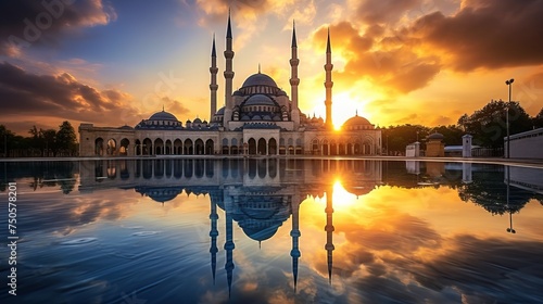 A sunrise at Blue Mosque, Shah Alam, Malaysia. Blue Mosque or Sultan Salahudin Abdul Aziz Shah Mosque is the state of mosque of Selangor,Malaysia.


 photo