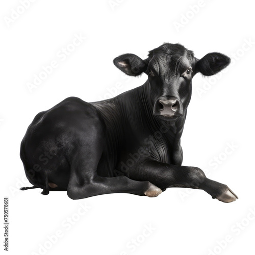 Beautiful cow looking isolated on white.