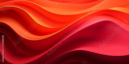 Neon pink and orange 3D waves creating a bold and striking visual impact.