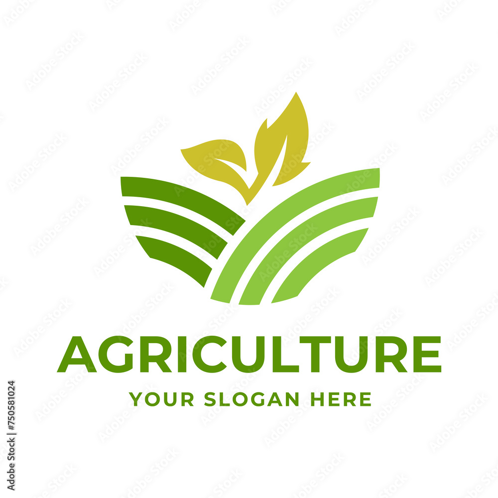 Fototapeta premium farm logo template. Logo template for agro company on white background