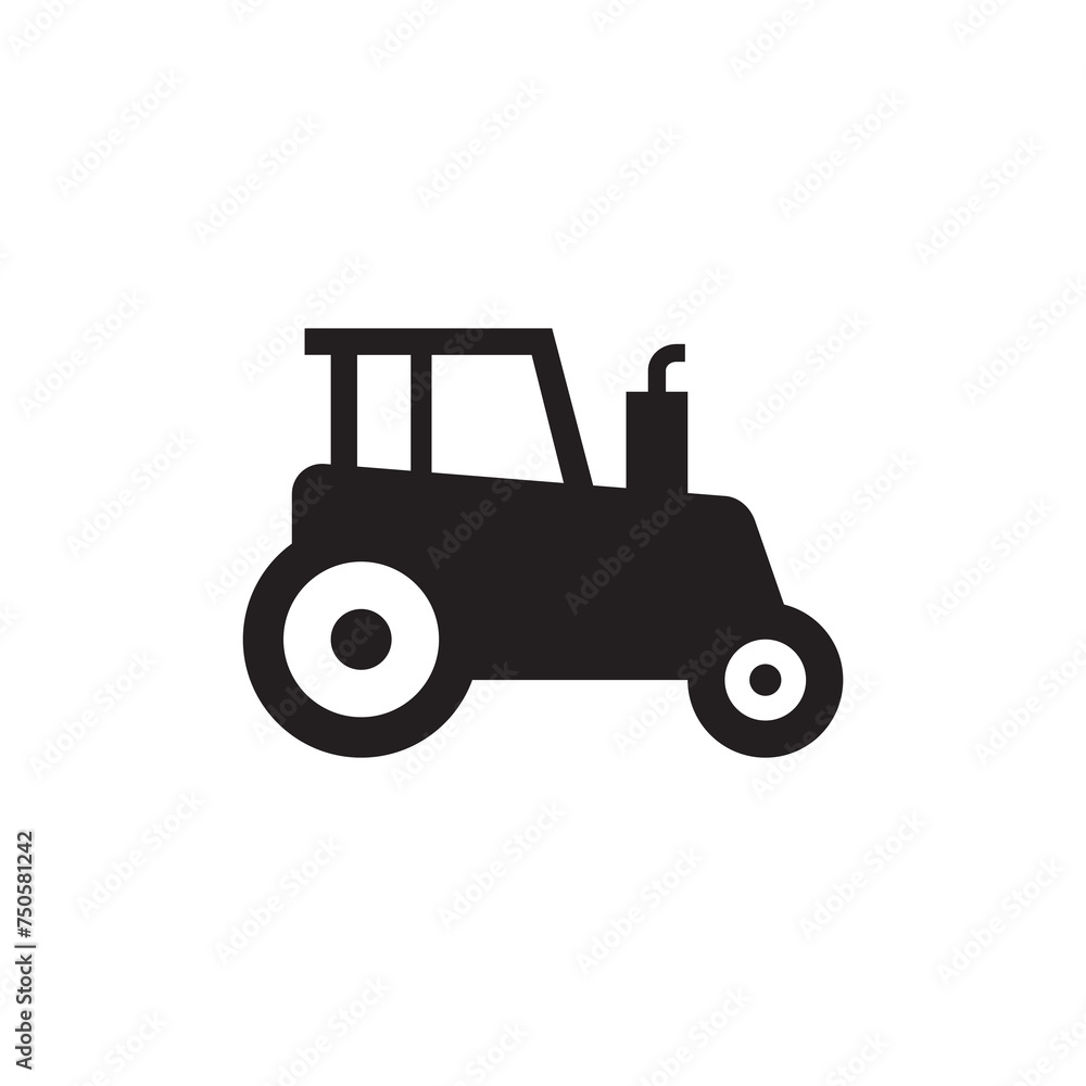 Tractor vector icon isolated on white background Tractor vector icon isolated on white background