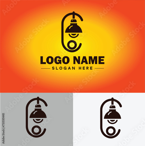 Lamp Logo bulb Light icon Company brand business logo template editable vector