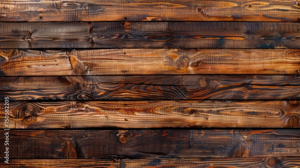 Naklejka premium Big Brown wood plank wall texture background