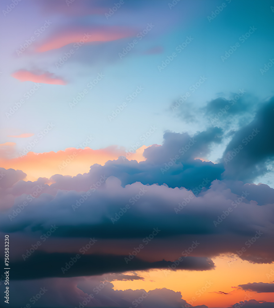 Cielo con nubes de hermosos colores Cielo con nubes de hermosos colores