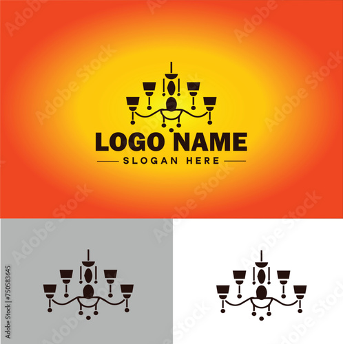 Lamp Logo bulb Light icon Company brand business logo template editable vector