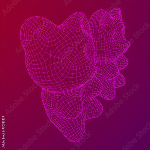 Gummy bear. Jelly fruit candy