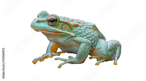 Common Frog standing on a leaf in nature Image generated by AI